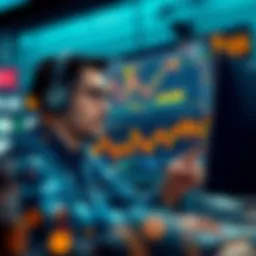 Illustration of a trader analyzing market trends on Coinbase Pro