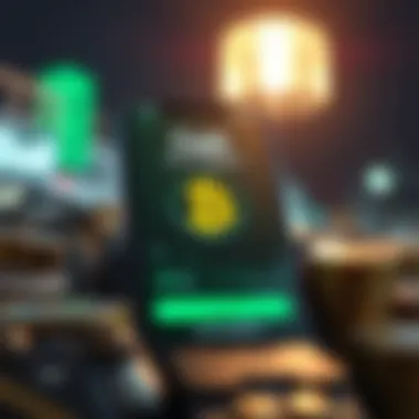 Cash App Cryptocurrency Interface Visual representation of Cash App interface for cryptocurrency purchase