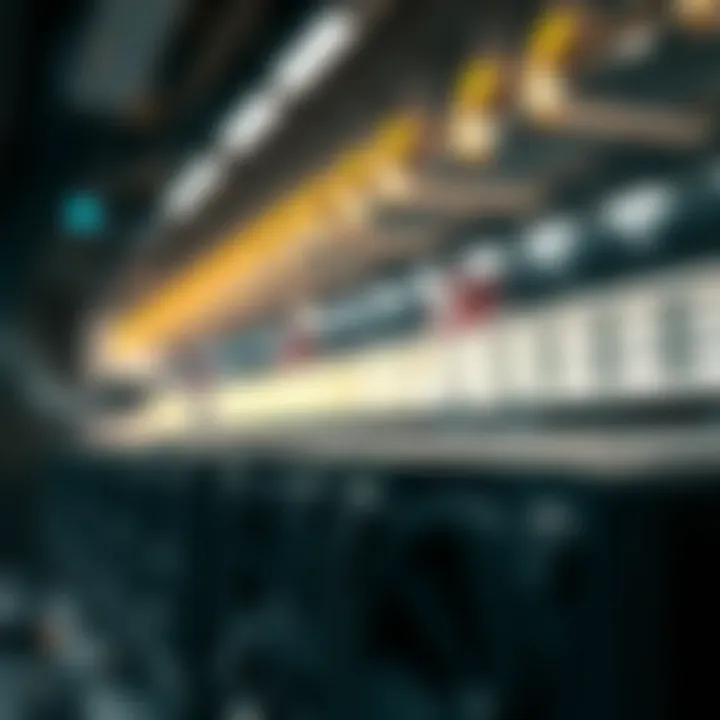 Close-up of advanced mining hardware with cooling systems in place.