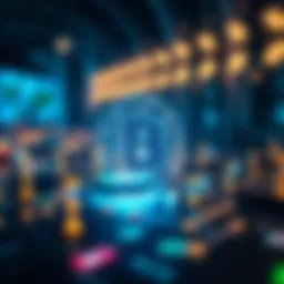Visual representation of blockchain technology