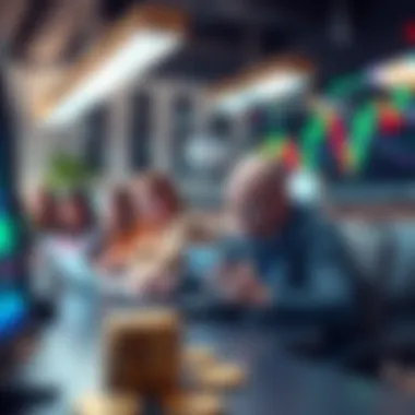 Benefits of Using Coinbase with Plaid Illustration showing users benefiting from crypto trading