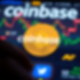Visual representation of Coinbase logo and interface