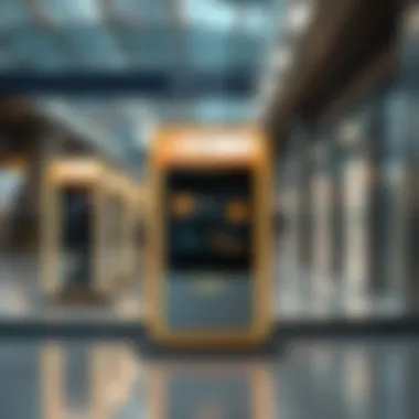 Cryptocurrency Transactions Facilitated by Kiosks Visual representation of cryptocurrency transactions through kiosks