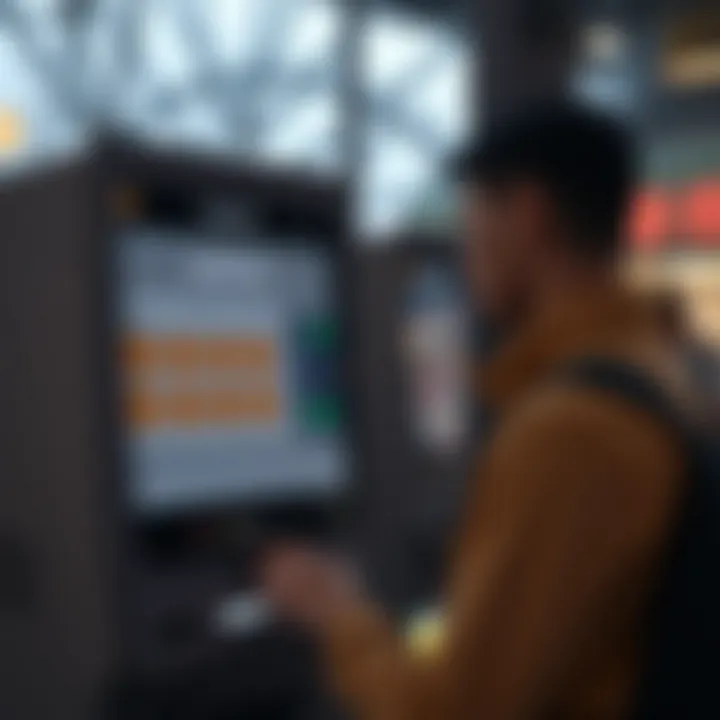 User interacting with a Coinme kiosk interface