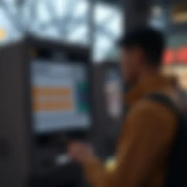 User Experience with Coinme Kiosks User interacting with a Coinme kiosk interface