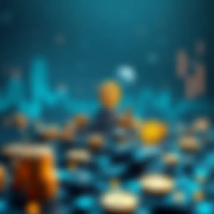 Conceptual image of digital currency landscape and its components