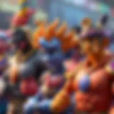 Colorful NFT game characters