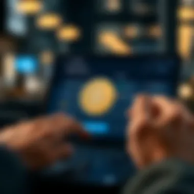 Diagram of the Coinbase wallet interface