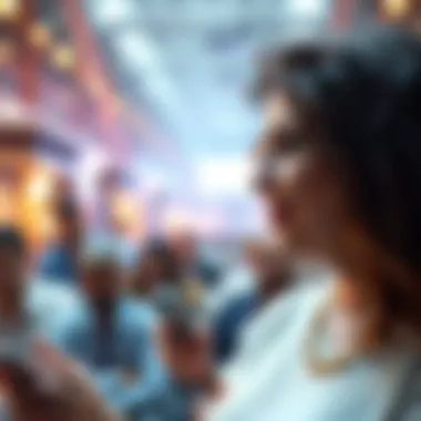 Conceptual depiction of cryptocurrency community engagement