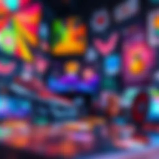 A vibrant digital canvas showcasing unique NFT art pieces