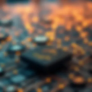 Blockchain technology diagram showcasing decentralization