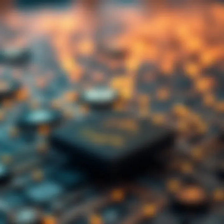 Blockchain technology diagram showcasing decentralization