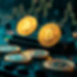 Cryptocurrency concept visualized through digital tokens