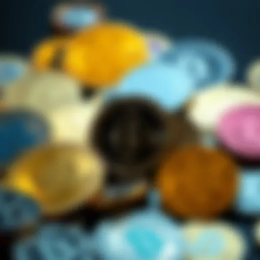 A visual representation of various crypto exchange tokens