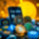 A visual representation of various cryptocurrency apps