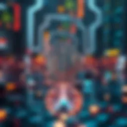 Conceptual visualization of blockchain technology in decentralized finance.