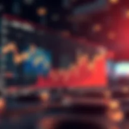 Graph showing cryptocurrency market trends