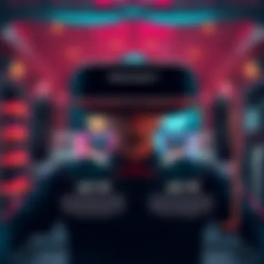 Immersive Experience through Virtual Reality Diagram showing the immersive experience of virtual reality