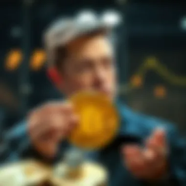 Elon Musk tweeting about Bitcoin