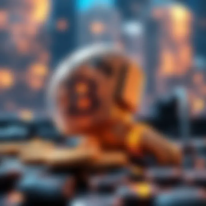 A futuristic concept of digital assets and financial ecosystems