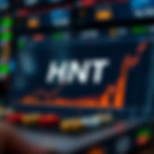 Graphical representation of HNT trading volume across various exchanges