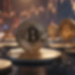 Conceptual representation of cryptocurrency trading.