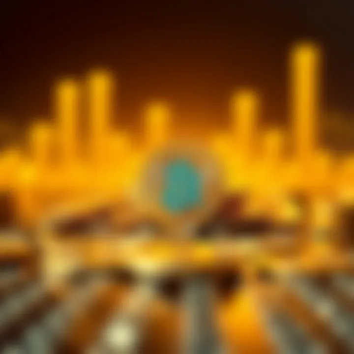 Symbolic illustration of market trends influencing cryptocurrency adoption