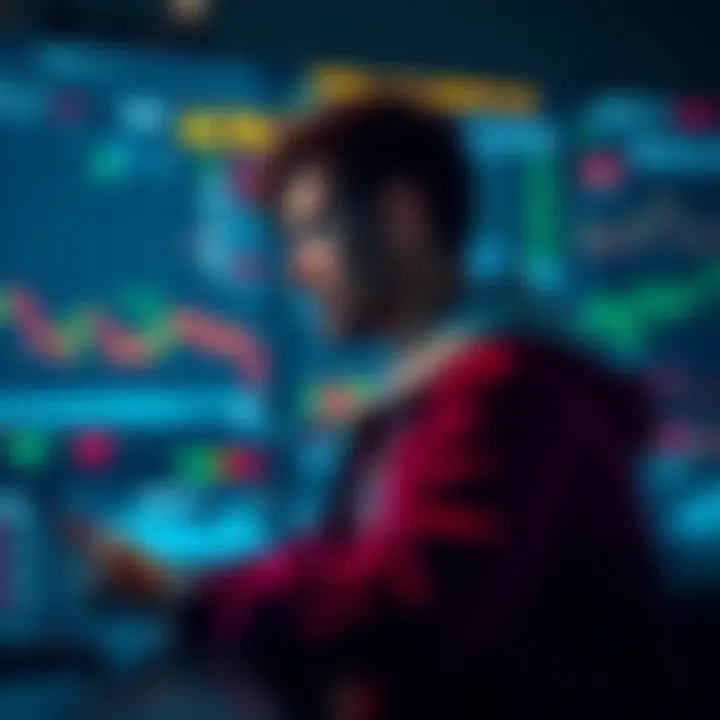 Navigating Cryptocurrency Trading An individual navigating a cryptocurrency trading platform