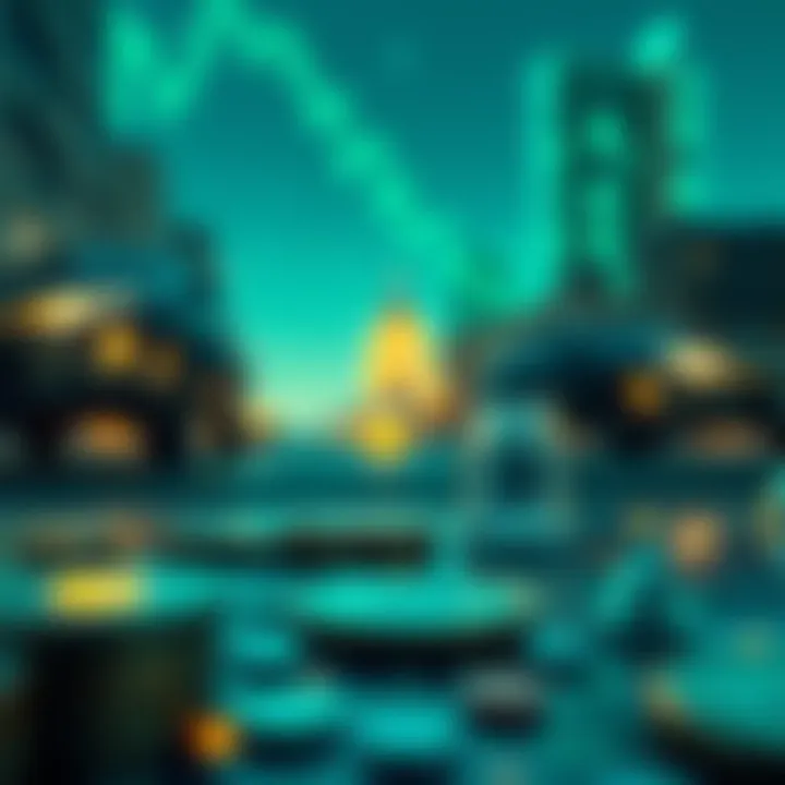 Conceptual graphic of traditional brokerage with digital assets
