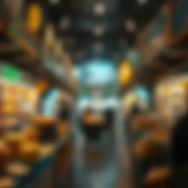 Futuristic Market for Mineable Coins Visual of diverse mineable coins in a futuristic market