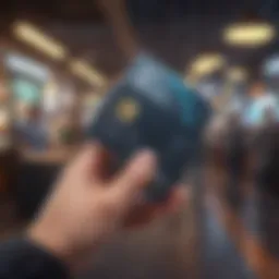 Illustration of digital wallet integration with wireless technology