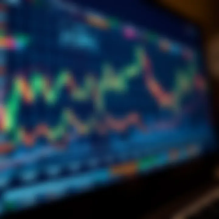 Market trends graph depicting cryptocurrency price fluctuations