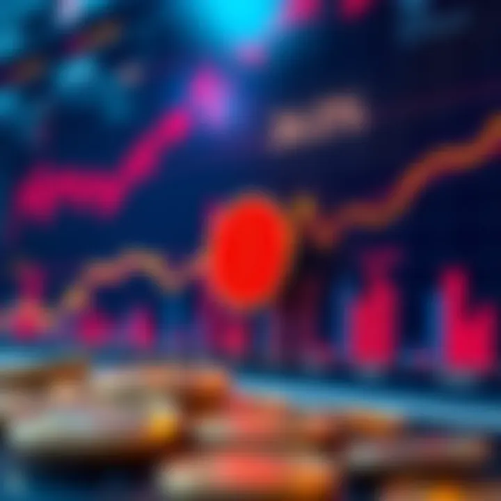 Graph depicting market dynamics and trends of cryptocurrency valuations