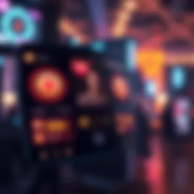 Innovative User Interface of Token Dating Apps A user interface showcase of a token dating app featuring cryptocurrency elements