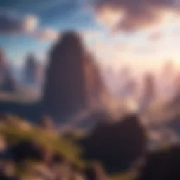 A digital landscape representing the metaverse concept