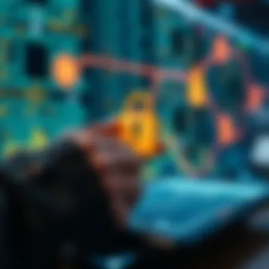 Ensuring Transaction Security Secure transaction process showing encrypted data flow