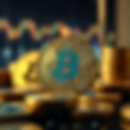 Conceptual representation of cryptocurrency tokens