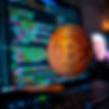 Cryptocurrency Development Coding Visual of coding interface for cryptocurrency development