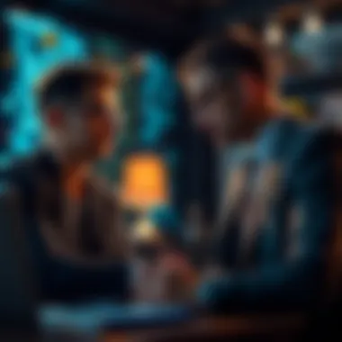 Illustration depicting consultation with a tax advisor