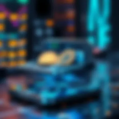 Futuristic Digital Wallet Concept A futuristic digital wallet concept with cryptocurrencies
