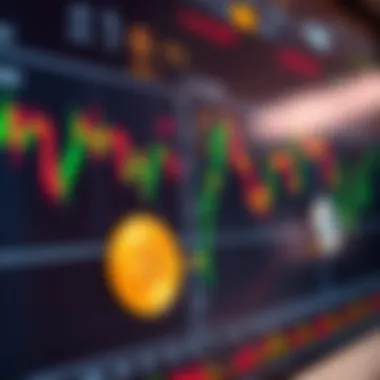 Stock Market Analysis Chart for Cryptocurrencies Close-up of a stock market analysis chart with cryptocurrencies