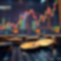 Conceptual depiction of options leverage in cryptocurrency trading
