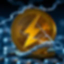 Visual representation of lightning coins technology