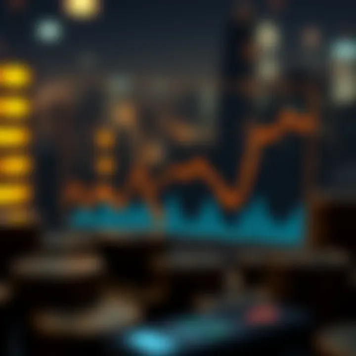 Graph illustrating the market trends of crypto exchange tokens