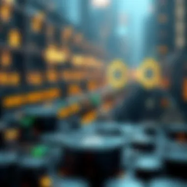 The Future of Finance with Blockchain Technology A conceptual diagram illustrating the future of finance with blockchain