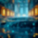 Visual representation of liquidity pools in decentralized finance