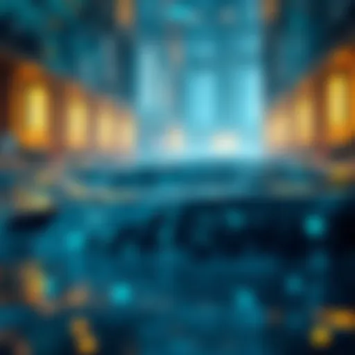 Visual representation of liquidity pools in decentralized finance