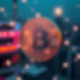 Visual representation of blockchain technology