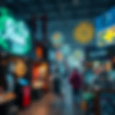 Artistic Interpretation of the NFT Marketplace An artistic interpretation of the NFT marketplace landscape