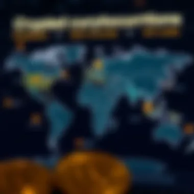 Global Jurisdictions and Cryptocurrency Regulations Global map highlighting jurisdictions with different cryptocurrency regulations